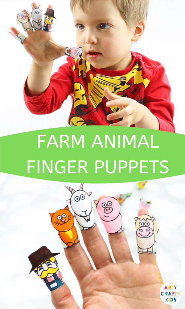 Cute, fun and engaging farm animal craft for kids. Enhance your kids' love of animal play with this super cute collection of Printable Farm Animal Finger Puppets #farmanimals #kidscraft #craftsforkids