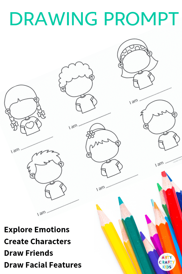 A fun printable drawing prompt that encouraging kids to express feelings within their drawings. Perfect for covering emotions within an All About Me lesson plan.