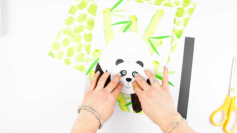 Arty Crafty Kids | 3D Panda Craft for Kids to make. Download the printable panda template to get started!