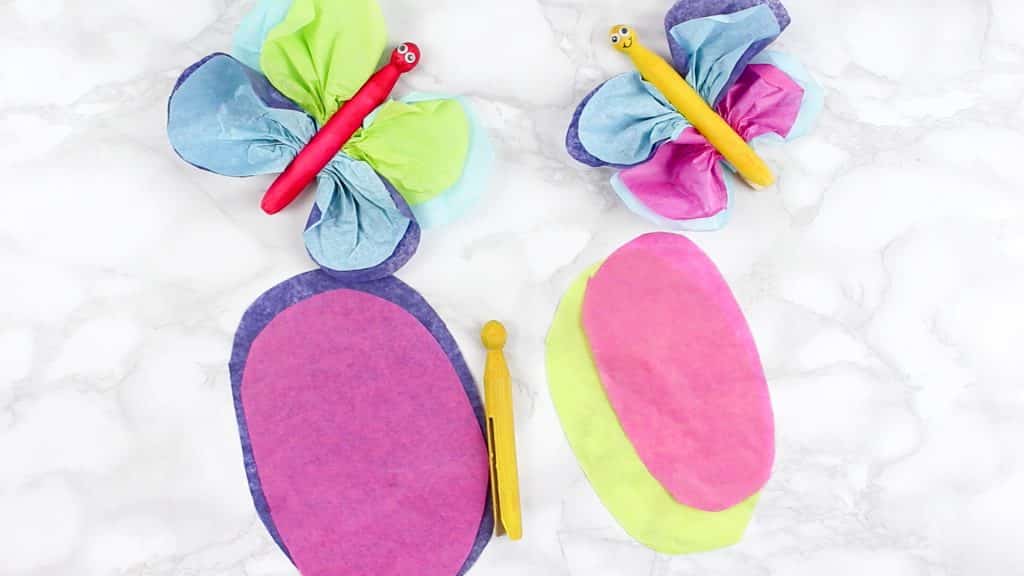 A step-by-step guide for How to Make to a Clothespin Butterfly.