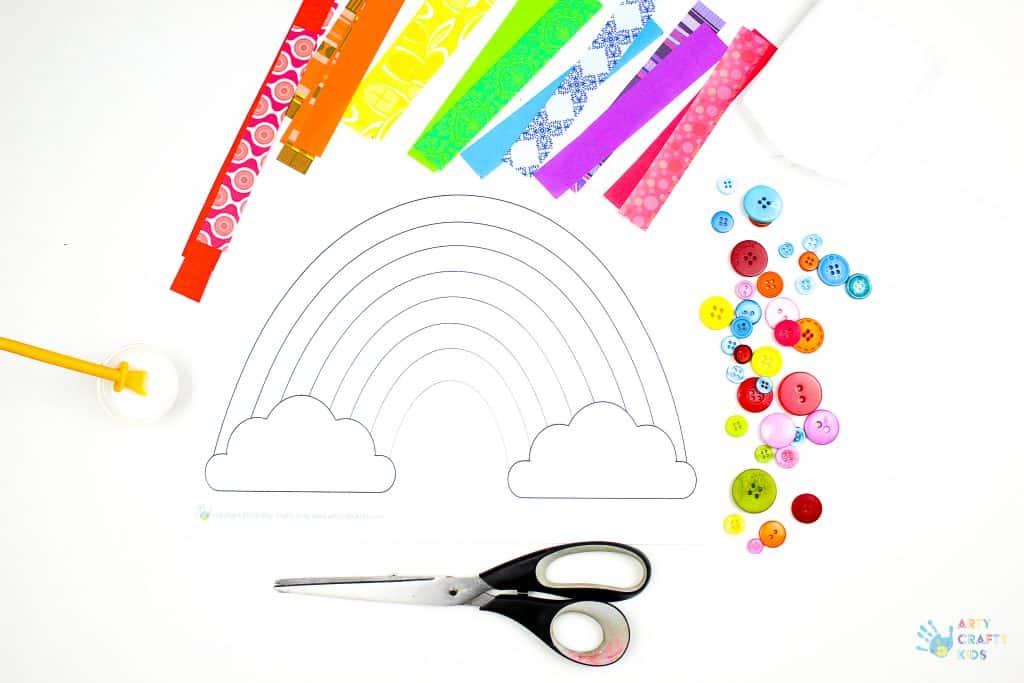 Arty Crafty Kids | Download the printable rainbow template from the Arty Crafty Kids Club.