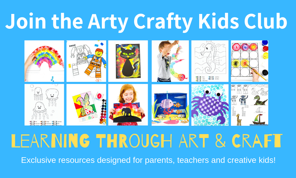 Join the Arty Crafty Kids club for exclusive printable resources designed for parents, teachers and creative kids.