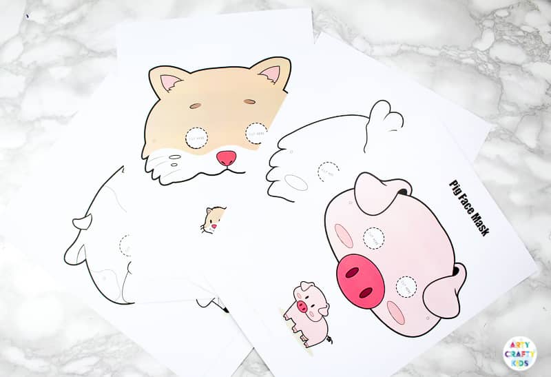 Printable Farm Animal Masks for Kids