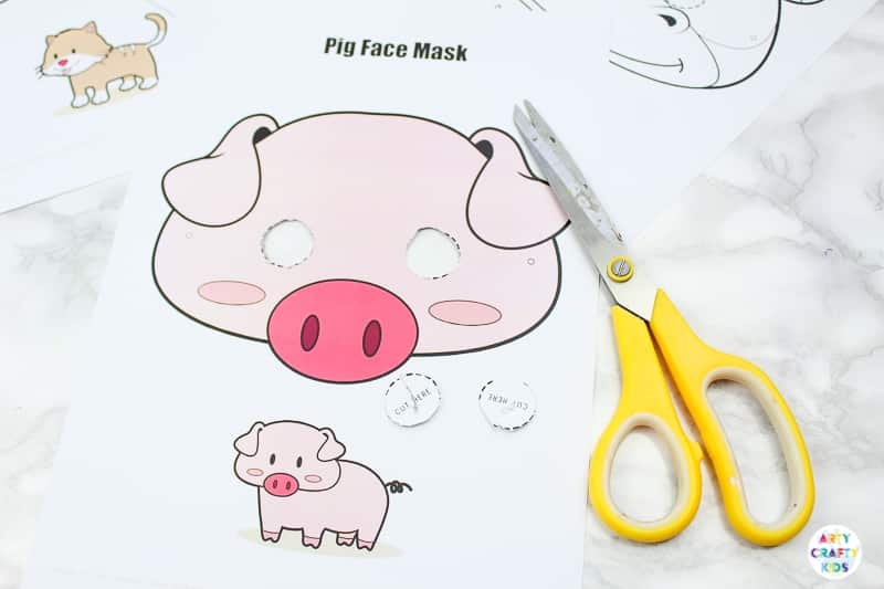 Printable Farm Animal Masks for Kids - Arty Crafty Kids