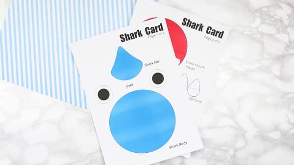 How to make a Shark Father's Day card  -  Inspired by the  Baby Shark Song! A super cute printable shark craft that's perfect for shark week and an 'ocean animal' themed topic at school. #sharkweek #fathersdaycard #craftsforkids #underthesea