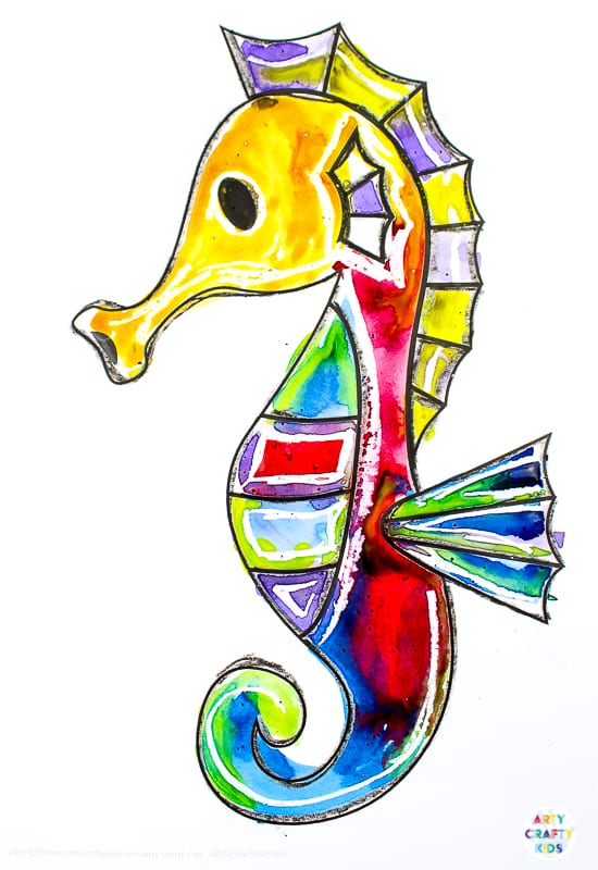 Ocean Animal Watercolor Painting for Kids - Arty Crafty Kids