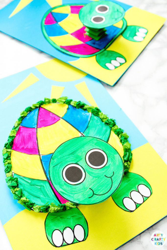 Printable 3D Turtle Paper Craft for Kids Arty Crafty Kids