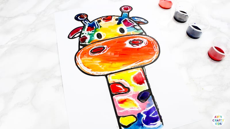 abstract giraffe painting