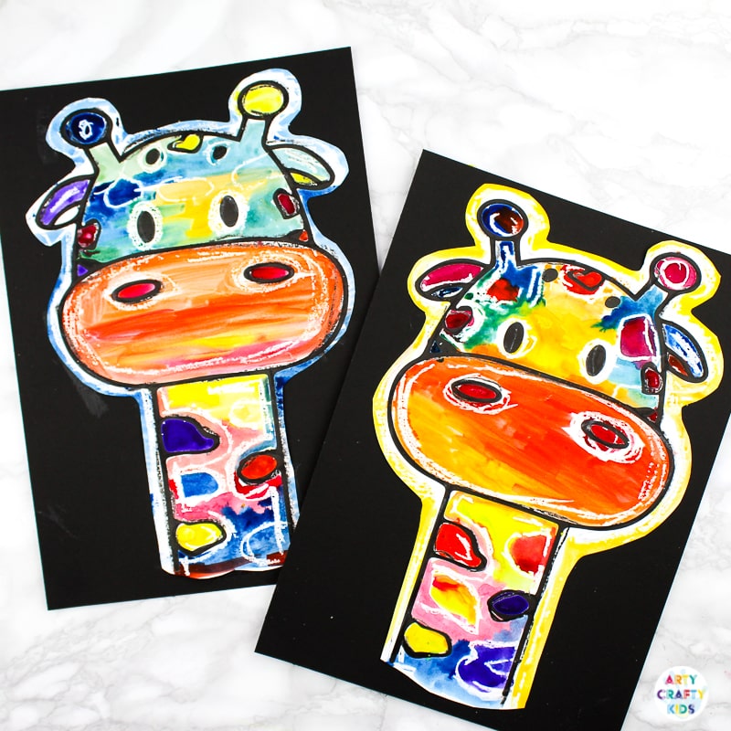 Abstract Giraffe Painting Idea for Kids - Arty Crafty Kids