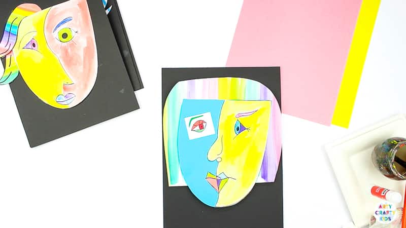 Picasso Faces - Easy Art for Kids. A Picasso art project made easy for kids and teachers, with printable guide for drawing faces and multiple face shapes to complete #artycraftykids #kidsart #artforkids