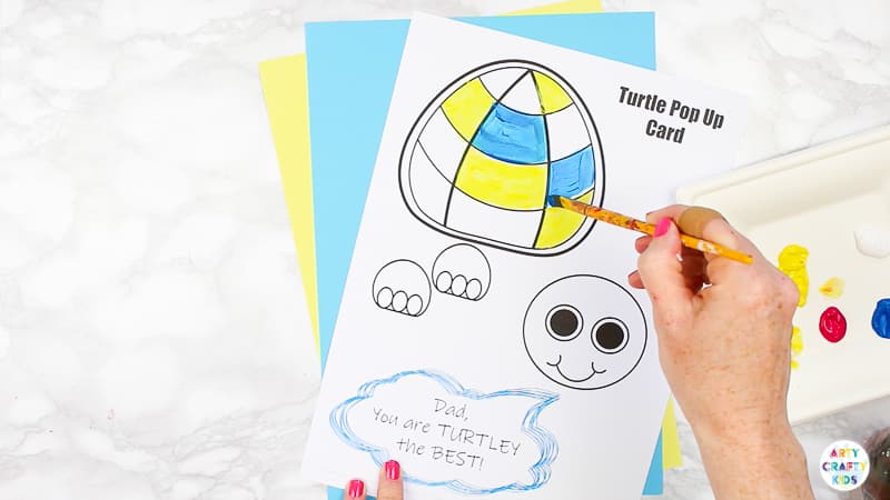 Printable Pop Up Card Turtle Template