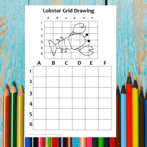 Lobster Grid Drawing