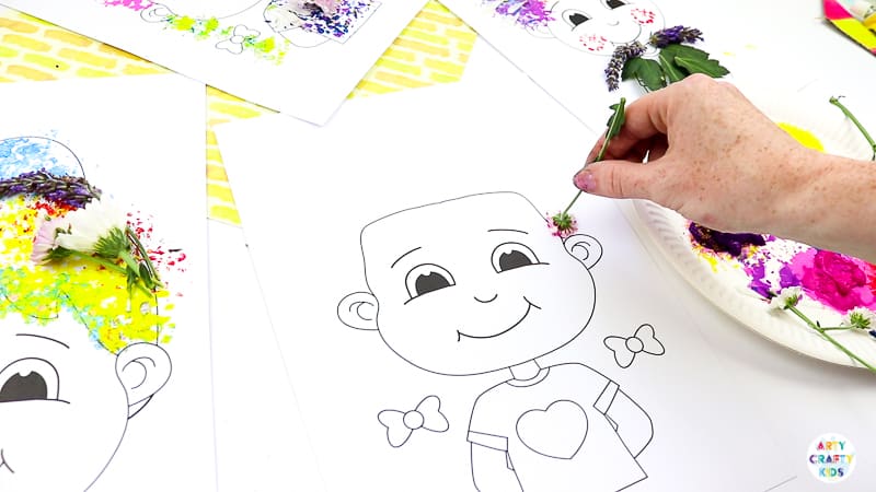 Flower Painting Hair Design - Nature Craft for Kids - Arty Crafty Kids Flower Painting Hair Design - Nature Craft for Kids - Arty Crafty Kids