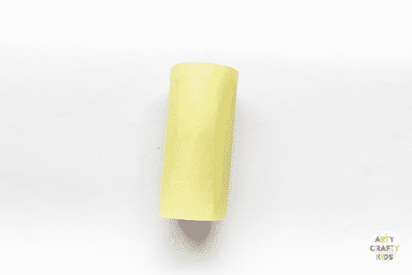 A toilet roll wrapped in paper.