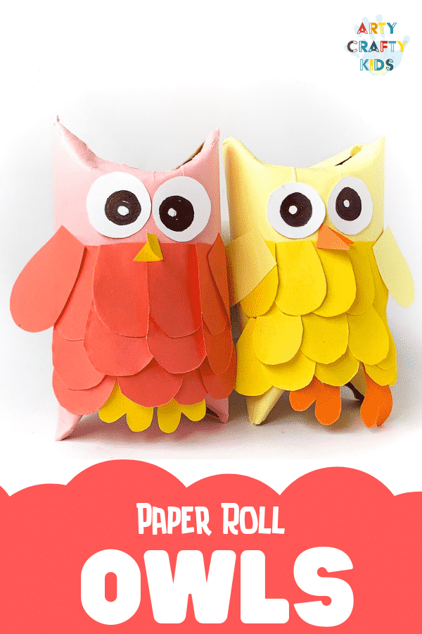 Arty Crafty Kids | Toilet Paper Roll Owls for kids to make this Autumn. A sweet Autumn craft for kids using recycled materials.