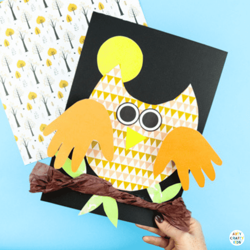 Bobble Handprint Owl Craft