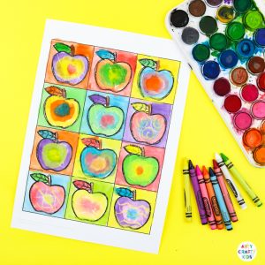 Kandinsky Inspired Apple Art
