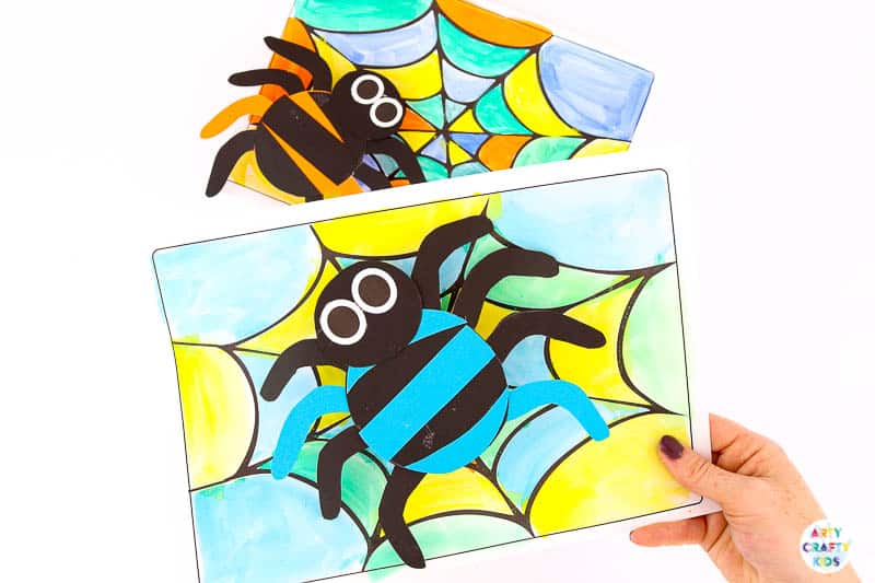 Bobble Halloween Spider Craft for Kids to make. A fun and engaging craft that's great for fine motor skills. The perfect Halloween craft for kids who prefer fun, not spooky.