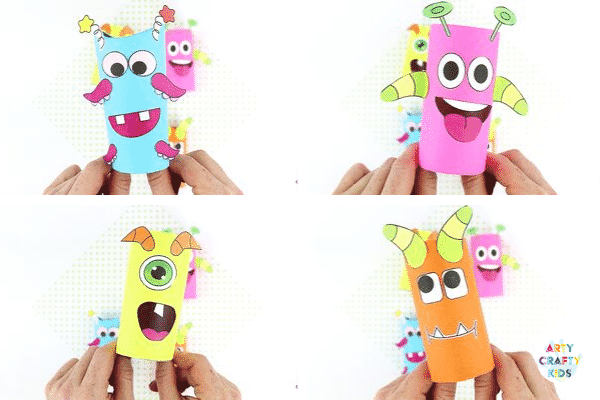 Toilet Paper Roll Monster Craft for Kids. A fun and easy Halloween craft for kids using recycled materials and a printable monster template