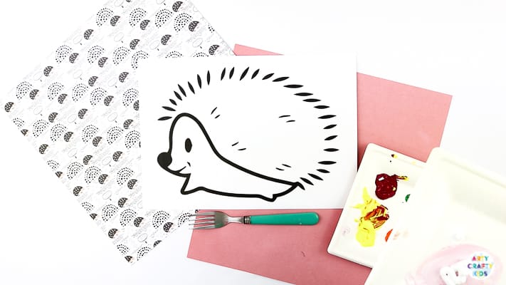 Download the Hedgehog Printable template from the Arty Crafty Kids members area.