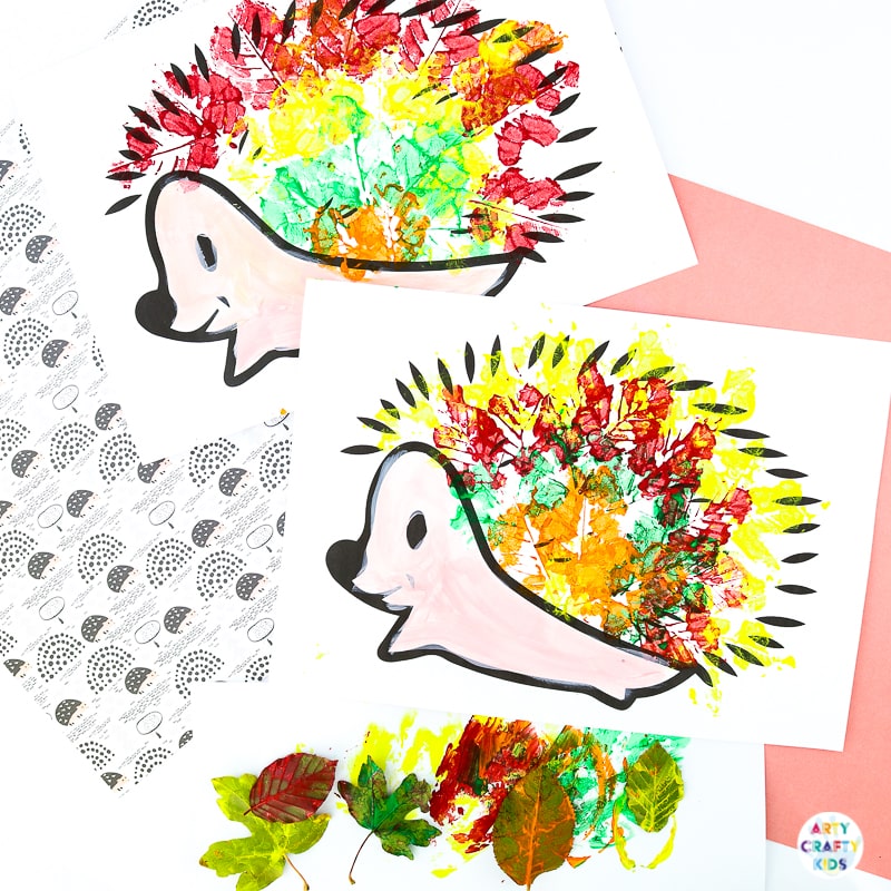 Hedgehog Fall Leaf Craft - Arty Crafty Kids