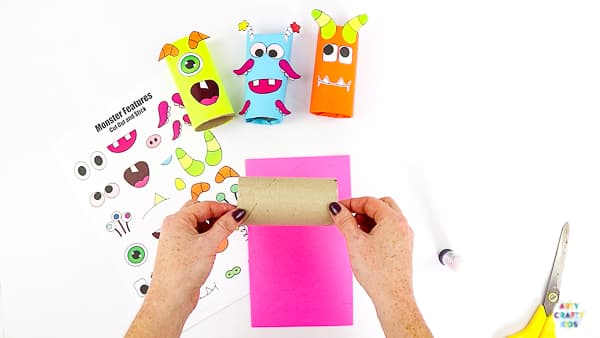 Premium Photo Halloween monsters from toilet paper rolls childrens crafts for halloween