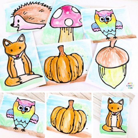 Black Glue Fall Art Projects for Kids