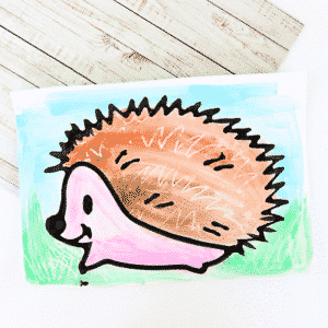 Hedgehog Resist Art for Kids