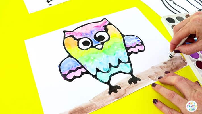 Easy Owl Art for Kids.