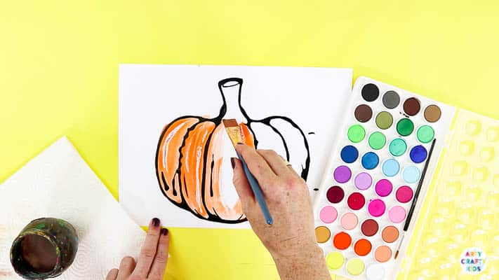 Easy Pumpkin Art for Kids.