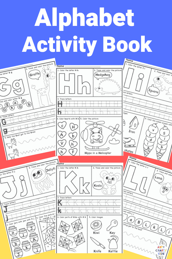 Make learning the alphabet fun with these printable A-Z Alphabet Worksheets; complete with letter tracing, letter coloring and letter activities to keep children engaged! Perfect for preschoolers, kindergarten and early years foundation stage.