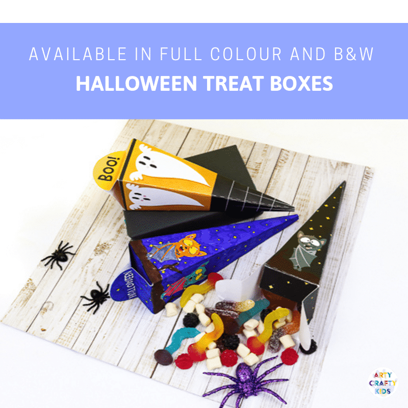Arty Crafty Kids | Printable Halloween Treat Boxes