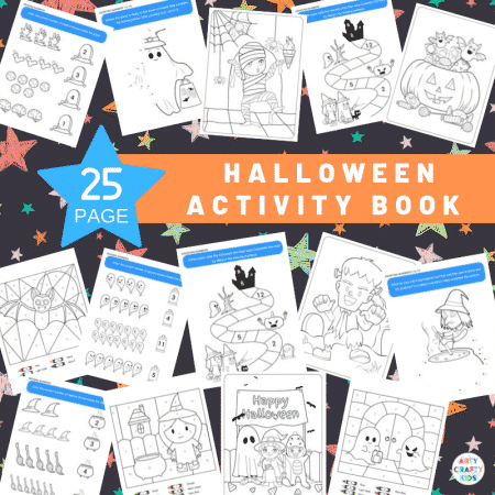 25 Page Halloween Printable Activity Book