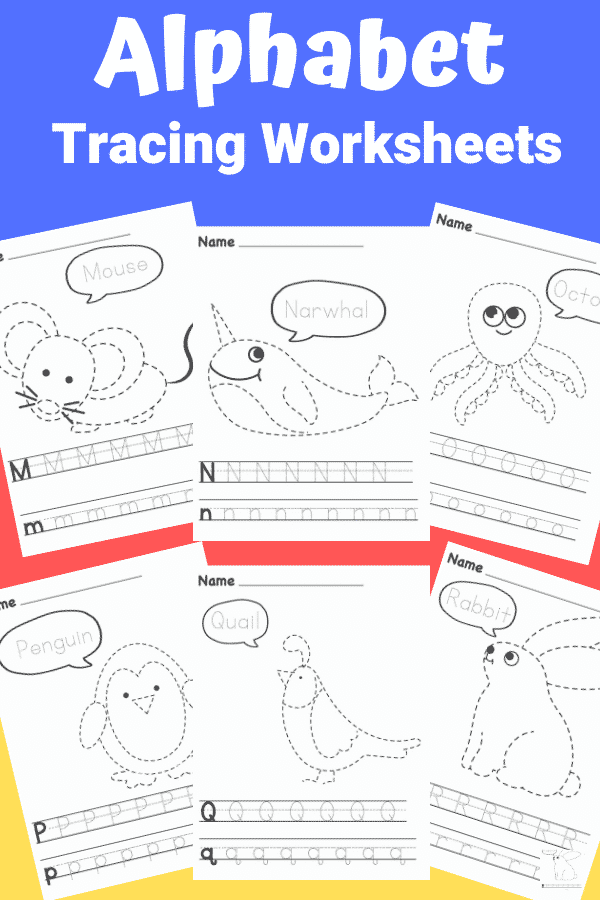 Make learning the alphabet fun with these printable A-Z Alphabet Worksheets; complete with letter tracing and animal tracing to keep children engaged! Perfect for preschoolers, kindergarten and early years foundation stage