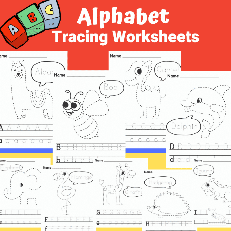Alphabet Tracing Worksheets | Arty Crafty Kids