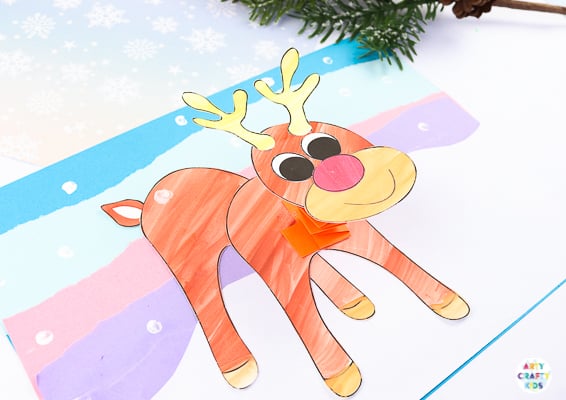Bobble Head Reindeer Craft for Kids | A fun and interactive Christmas Craft that kids will love!