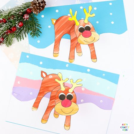 Bobble Head Reindeer Craft for Kids | A fun and interactive Christmas Craft that kids will love!