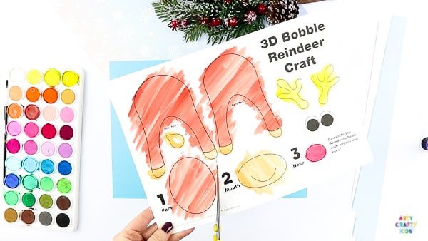 Printable Reindeer Template | A Reindeer Craft for Kids - Preschoolers/Kindergarten