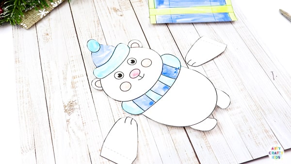 Cute Winter Animal Printable Christmas Cards for kids to make| An easy Christmas craft for kids | Available in three adorable designs