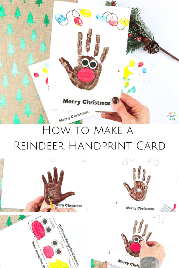 Handprint Christmas Cards | How to Make a Reindeer Christmas Card