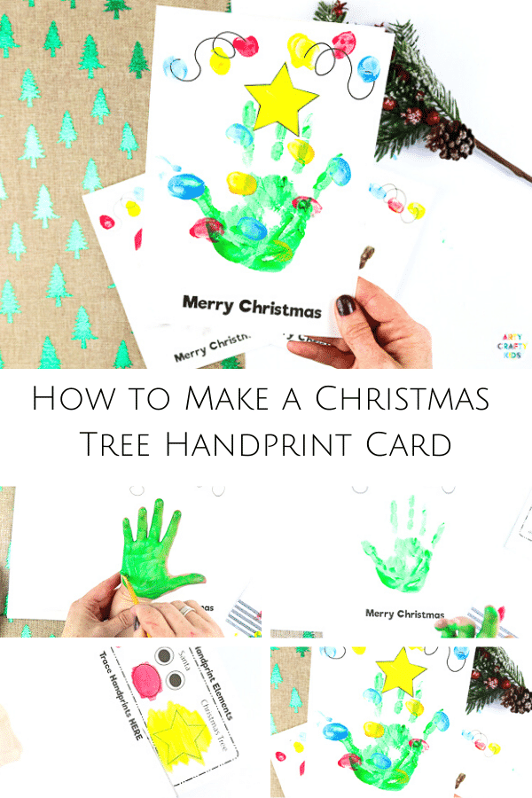 Handprint Christmas Cards | How to Make a Christmas Tree Christmas Card