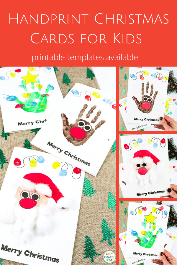 Arty Crafty Kids | Handprint Christmas Cards for Kids - an easy and fun way to make homemade Christmas cards with the kids.