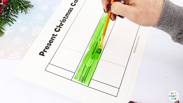 Easy Present Printable Christmas Cards | Simple Printable Christmas cards for kids to make