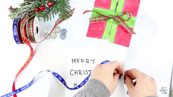 Easy Present Printable Christmas Cards | Simple Printable Christmas cards for kids to make