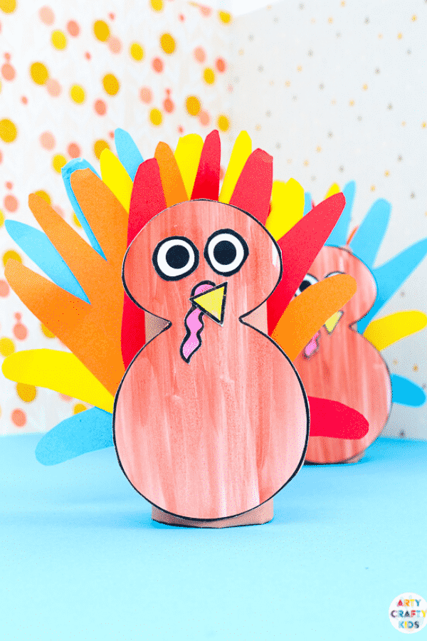 Toilet Paper Roll Turkey Handprint Craft - An easy Thanksgiving craft for kids to make this fall.