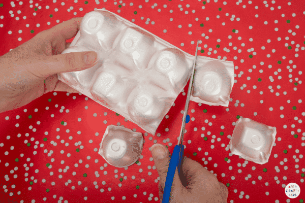 How to Make an Egg Carton Ornament - A fun and easy Christmas craft for kids that uses recyclable materials.