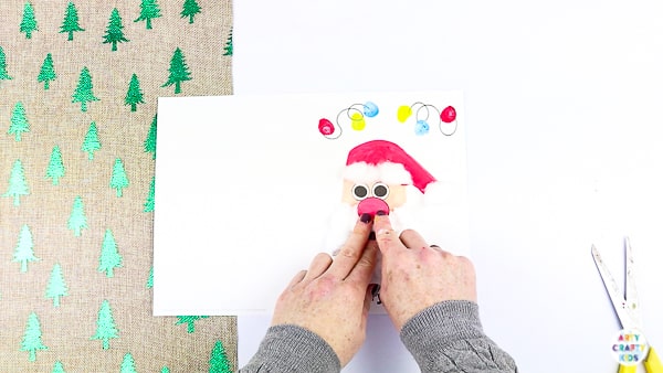 Handprint Christmas Cards | How to Make a Santa Christmas Card