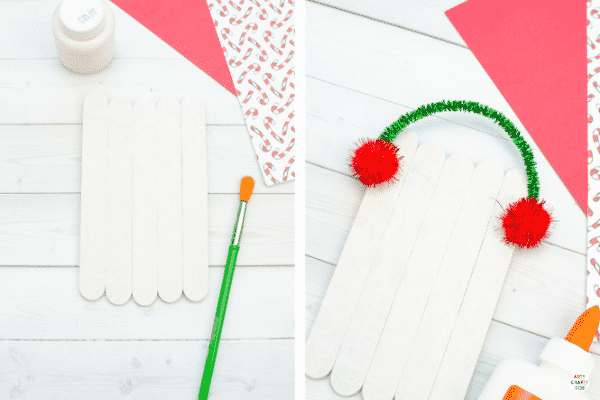 How to Make a Craft Stick Snowman Ornament - An Easy Christmas Crafts for Kids.