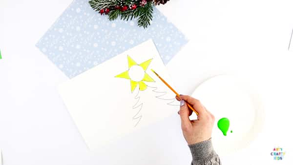 Photo Christmas Tree Card for kids to make | A fun and easy Christmas craft for kids with a personal touch. Add a photo and fingerprints to create a special Christmas keepsake.