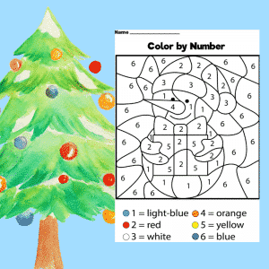 Colour By Number Snowman